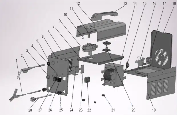 Chicago Electric Flux 125 Welder Parts